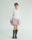  Puff-sleeve cotton blouse 