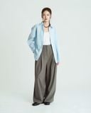  Hazel Twill Wide-Leg Trousers 