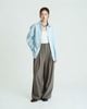  Hazel Twill Wide-Leg Trousers 