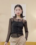  See-through Mesh Layer Top 