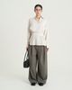  Hazel Twill Wide-Leg Trousers 