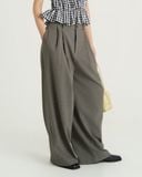  Hazel Twill Wide-Leg Trousers 