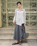  Desi Asymmetric Hem Shirt 