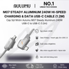  [No.1 Urban Tech Design] Cáp USB-C Aulumu M07 Steady Aluminum 240W – Sạc Nhanh 240W, Truyền Dữ Liệu 10Gbps, Xuất Video 4K@60Hz, Đầu Nhôm Nguyên Khối, Dài 1.2m/2m 