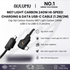  [No.1 Urban Tech Design] Cáp USB-C Aulumu M07 Light Carbon 240W – Sạc Nhanh 240W, Truyền Dữ Liệu 10Gbps, Xuất Video 4K@60Hz, Đầu Nối Carbon Fiber, Dài 1.2m/2m 