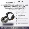  [No.1 Urban Tech Design] Dây Đeo Apple Watch Aulumu C01 Hi-Per Titanium – Hợp Kim Titan Hàng Không DLC, Siêu Nhẹ, Chống Trầy, cho Apple Watch Ultra/Series 49/46/45/44/42mm 