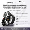  [No.1 Urban Tech Design] Dây Đeo Apple Watch Aulumu C03 Titanium Mag Buckle – Khóa Từ Titan DLC Tháo Nhanh 1 Bước, Dây Nylon Cao Cấp, cho Apple Watch Ultra/Series 49/46/45/44/42mm 
