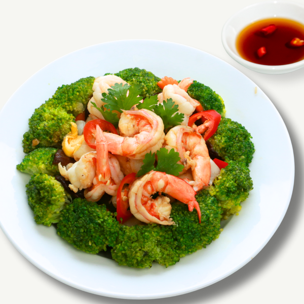  Bông cải xào tôm 