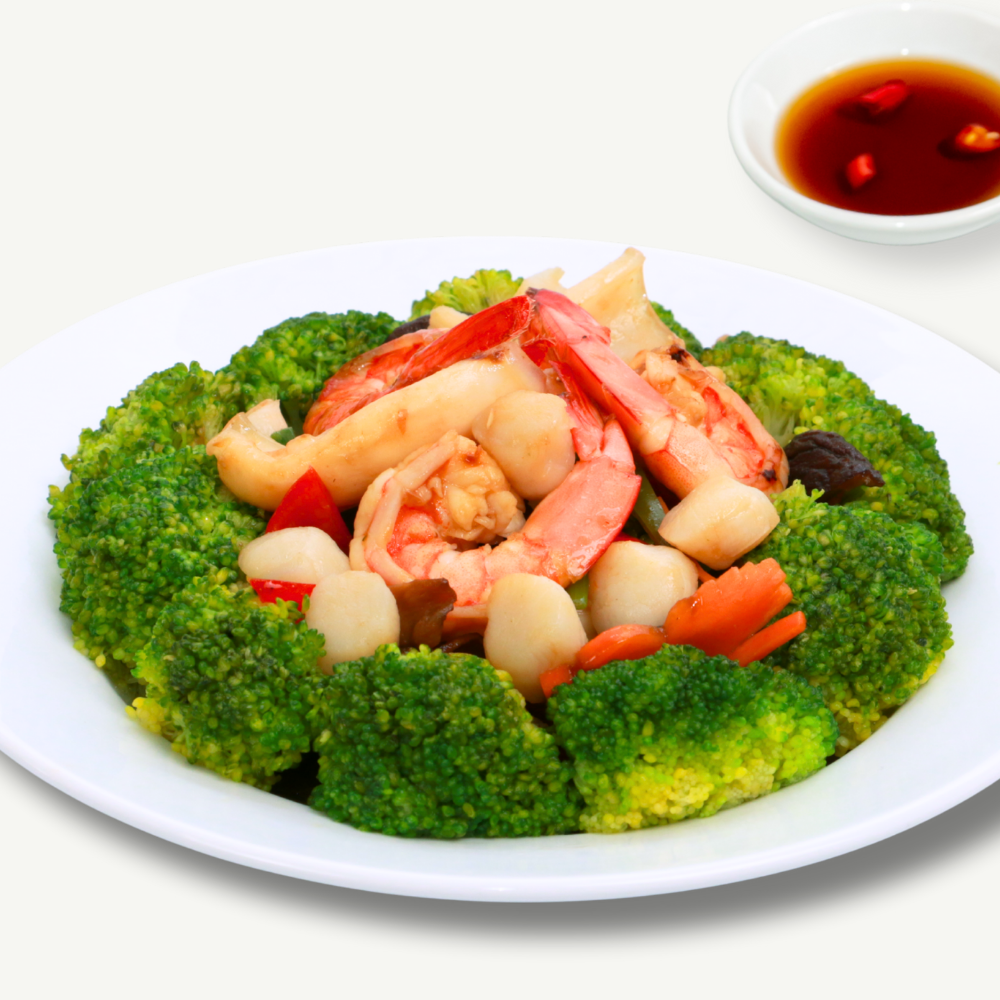  Bông cải xào hải sản 