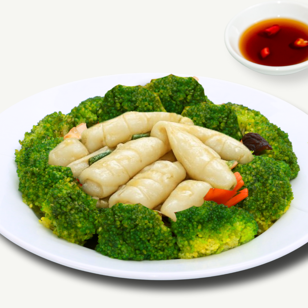  Bông cải xào mực 