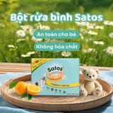  Bột rửa bình sữa Satos 760gr - Siêu tiết kiệm - Dành cho máy rửa bình sữa - Hữu Cơ - 100% tự nhiên - Không hoá chất 
