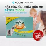  Bột rửa bình sữa Satos 760gr - Siêu tiết kiệm - Dành cho máy rửa bình sữa - Hữu Cơ - 100% tự nhiên - Không hoá chất 