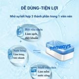  Viên rửa chén bát SEAWAYS 3 trong 1 (Túi 35 viên x8gr) chuyên dùng cho máy rửa chén bát - An toàn, sạch hoàn hảo - KOCHI 