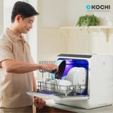  Máy rửa chén bát để bàn C400 - KOCHI Vietnam - Rửa nước nóng & Sấy khử trùng - 4 bộ - Tiết kiệm điện nước - Thông Minh 