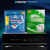  [QUÀ TẶNG CHO S600] 64 viên rửa cao cấp Finish Quantum - 1.2kg muối rửa chén Satos 