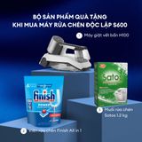  [QUÀ TẶNG KHÔNG BÁN] Bộ sản phẩm Máy giặt vết bẩn H100 - 100 viên rửa chén Finish All in 1 - 1.2kg muối rửa chén Satos 