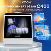  Máy rửa chén bát để bàn C400 - KOCHI Vietnam - Rửa nước nóng & Sấy khử trùng - 4 bộ - Tiết kiệm điện nước - Thông Minh 