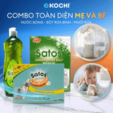  COMBO MẸ VÀ BÉ: 1 hộp bột rửa bình sữa hữu cơ 760 g, 1 chai nước bóng 500 ml, 1 hộp muối 1.2Kg - KOCHI Vietnam 