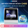  Máy rửa chén bát để bàn C400 - KOCHI Vietnam - Rửa nước nóng & Sấy khử trùng - 4 bộ - Tiết kiệm điện nước - Thông Minh 