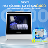  Máy rửa chén bát để bàn C400 - KOCHI Vietnam - Rửa nước nóng & Sấy khử trùng - 4 bộ - Tiết kiệm điện nước - Thông Minh 