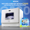  Máy rửa chén bát để bàn KOCHI C500 - Sức chứa 6 bộ - Không cần lắp đặt - 5+1 chương trình rửa, sấy nóng 