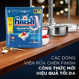  Túi 64 viên rửa chén Finish Quantum All in 1 (14x tính năng trong 1 viên Bao Bì mới – Hương Chanh) – (Dành cho máy rửa chén 10 -16 bộ). 