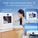  [MỚI] Máy Rửa Chén Để Bàn KOCHI C510 - 6 Bộ - Cửa trong suốt - Rửa Nước Nóng 75°C - Rửa Đồ Em Bé - Sấy PTC -Không Cần Lắp Đặt 