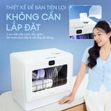  [MỚI] Máy Rửa Chén Để Bàn KOCHI C510 - 6 Bộ - Cửa trong suốt - Rửa Nước Nóng 75°C - Rửa Đồ Em Bé - Sấy PTC -Không Cần Lắp Đặt 