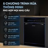  [Lắp đặt 0Đ -HCM/HN] Máy rửa chén độc lập KOCHI S600 - 16 bộ - 5 trục phun nước nóng 360° áp suất cao - Sấy khô PTC - Lưu trữ đối lưu 