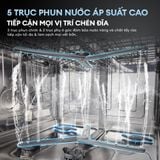  [Lắp đặt 0Đ -HCM/HN] Máy rửa chén độc lập KOCHI S600 - 16 bộ - 5 trục phun nước nóng 360° áp suất cao - Sấy khô PTC - Lưu trữ đối lưu 