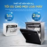  Viên rửa chén KOCHI 3 trong 1 - Sạch sâu - Sáng bóng - Diệt khuẩn 99.9% - Dùng cho mọi máy rửa chén - Viên 8 g tiện lợi 