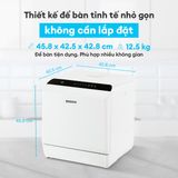  Máy rửa chén bát để bàn KOCHI C300 - Không cần lắp đặt - Chứa 4 bộ - Rửa nước nóng & Sấy nóng diệt khuẩn 