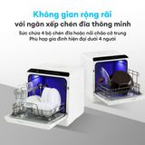  Máy rửa chén bát để bàn KOCHI C300 - Không cần lắp đặt - Chứa 4 bộ - Rửa nước nóng & Sấy nóng diệt khuẩn 