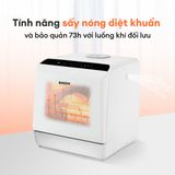  Máy rửa chén bát để bàn KOCHI C300 - Không cần lắp đặt - Chứa 4 bộ - Rửa nước nóng & Sấy nóng diệt khuẩn 