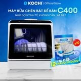  Máy rửa chén bát để bàn C400 - KOCHI Vietnam - Rửa nước nóng & Sấy khử trùng - 4 bộ - Tiết kiệm điện nước - Thông Minh 
