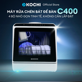  Máy rửa chén bát để bàn C400 - KOCHI Vietnam - Rửa nước nóng & Sấy khử trùng - 4 bộ - Tiết kiệm điện nước - Thông Minh 