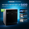  [Lắp đặt 0Đ -HCM/HN] Máy rửa chén độc lập KOCHI S600 - 16 bộ - 5 trục phun nước nóng 360° áp suất cao - Sấy khô PTC - Lưu trữ đối lưu 