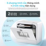  [Đã qua sử dụng] Máy rửa chén bát để bàn KOCHI C500 - 6 bộ - Không cần lắp đặt - 5+1 chương trình rửa, sấy nóng 