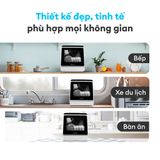  [Quà tặng đặc biệt] Máy rửa chén để bàn C400 - Rửa nước nóng sấy khô - Sức chứa 5 bộ - Không cần lắp đặt. 