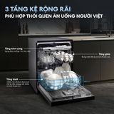  Máy rửa chén độc lập 16 bộ S600 - 5 trục phun nước - Sấy PTC & UV - Bảo quản đối lưu 7 ngày - KOCHI Vietnam 