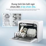  [Rửa bình sữa] Máy rửa chén để bàn KOCHI C500 - Rửa bình sữa nước nóng - Sấy Khô PTC ửa - Không cần lắp đặt 