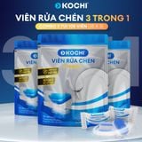  105 viên rửa chén bát sinh học KOCHI  3-trong-1 - viên nén 8g - Diệt khuẩn 99.9% - Sạch sâu sáng bóng - An toàn 