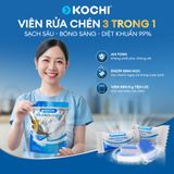  175 viên rửa chén bát sinh học KOCHI 3-trong-1 - 35 viên 8g / túi  - Diệt khuẩn 99.9% - Sạch sâu sáng bóng - An toàn 