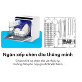 [QUÀ TẶNG GIỚI HẠN] Máy rửa chén bát để bàn C400 - Không cần lắp đặt - Sức chứa 4 bộ - Rửa nước nóng, sấy khô hoàn hảo 