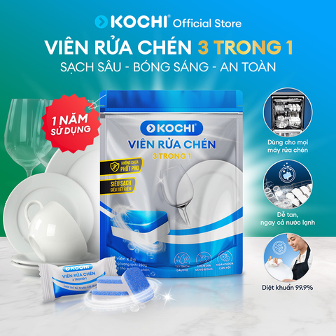 Viên rửa, Muối, Bột, Nước Bóng