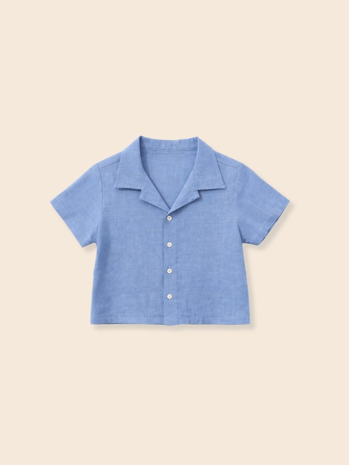 Áo somi tay ngắn linen trơn