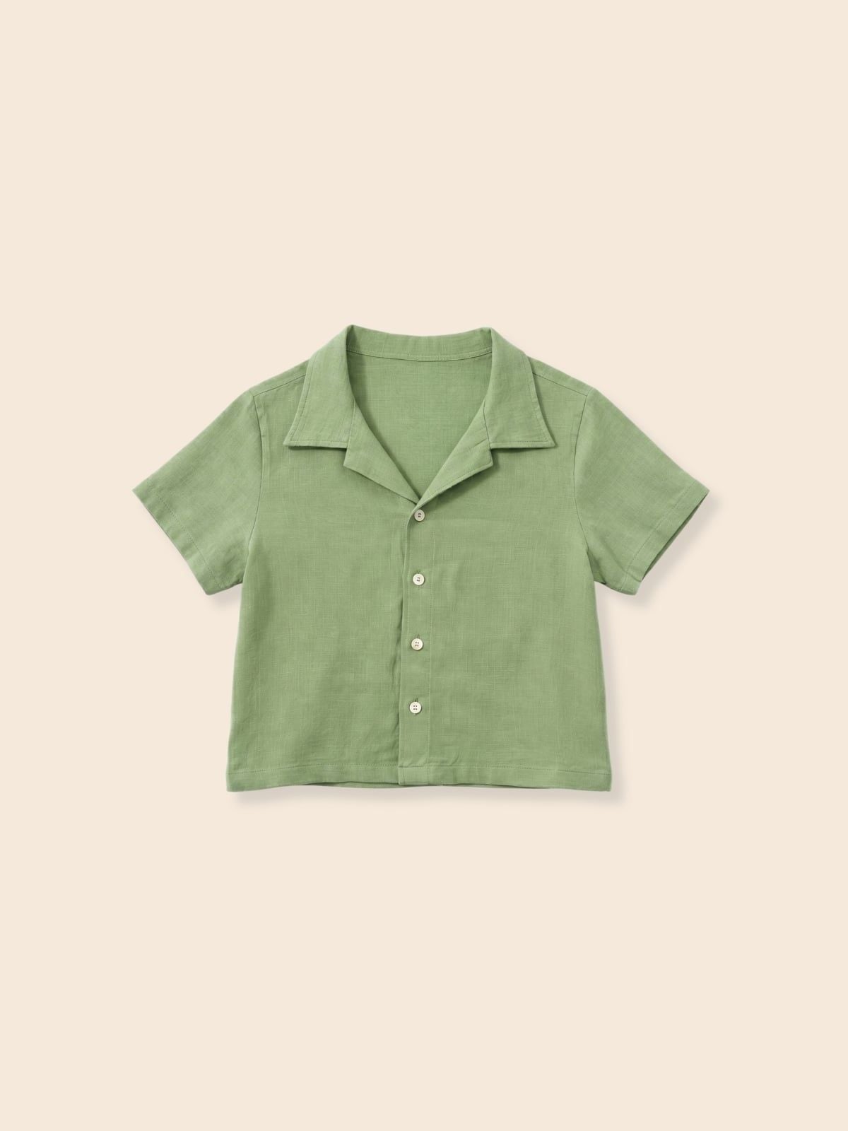 Áo somi tay ngắn linen trơn