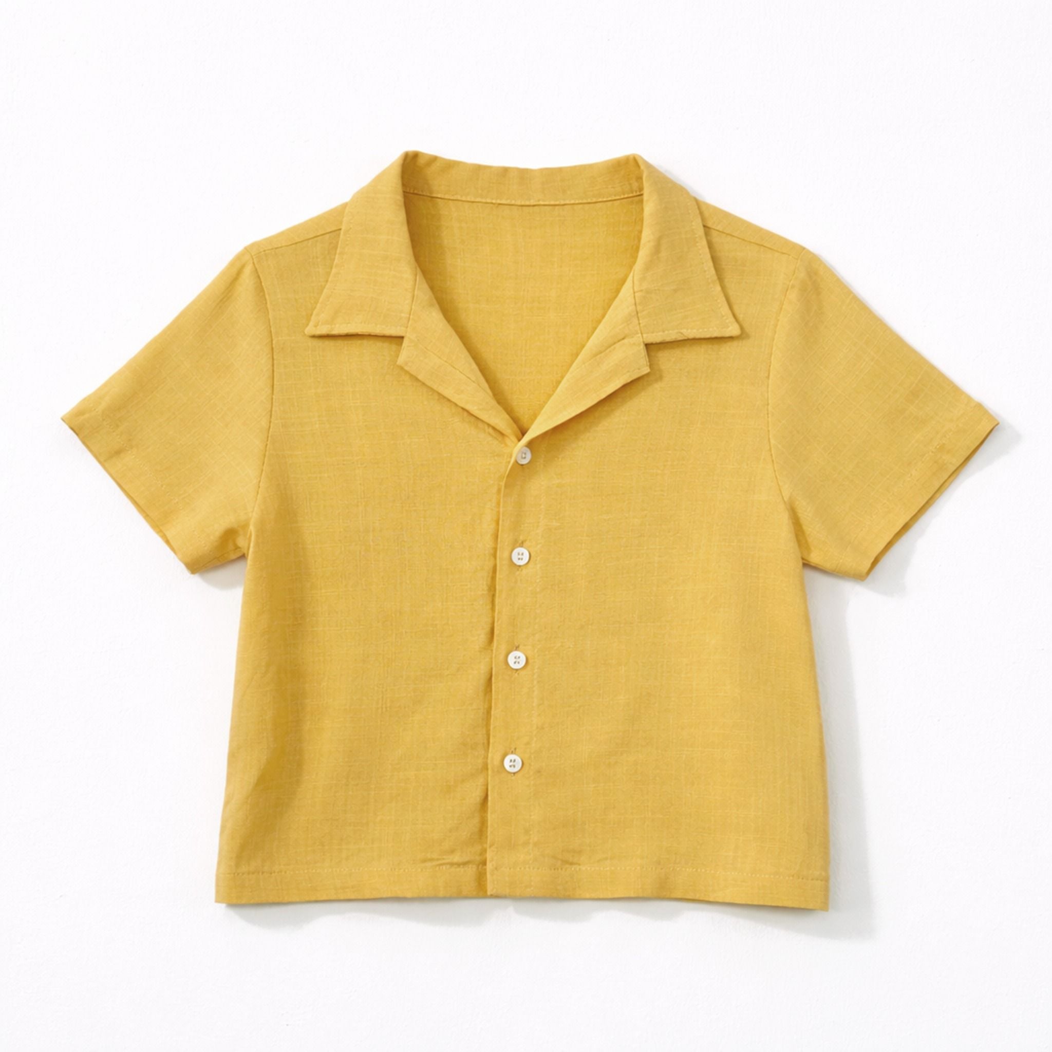 Áo somi tay ngắn linen trơn