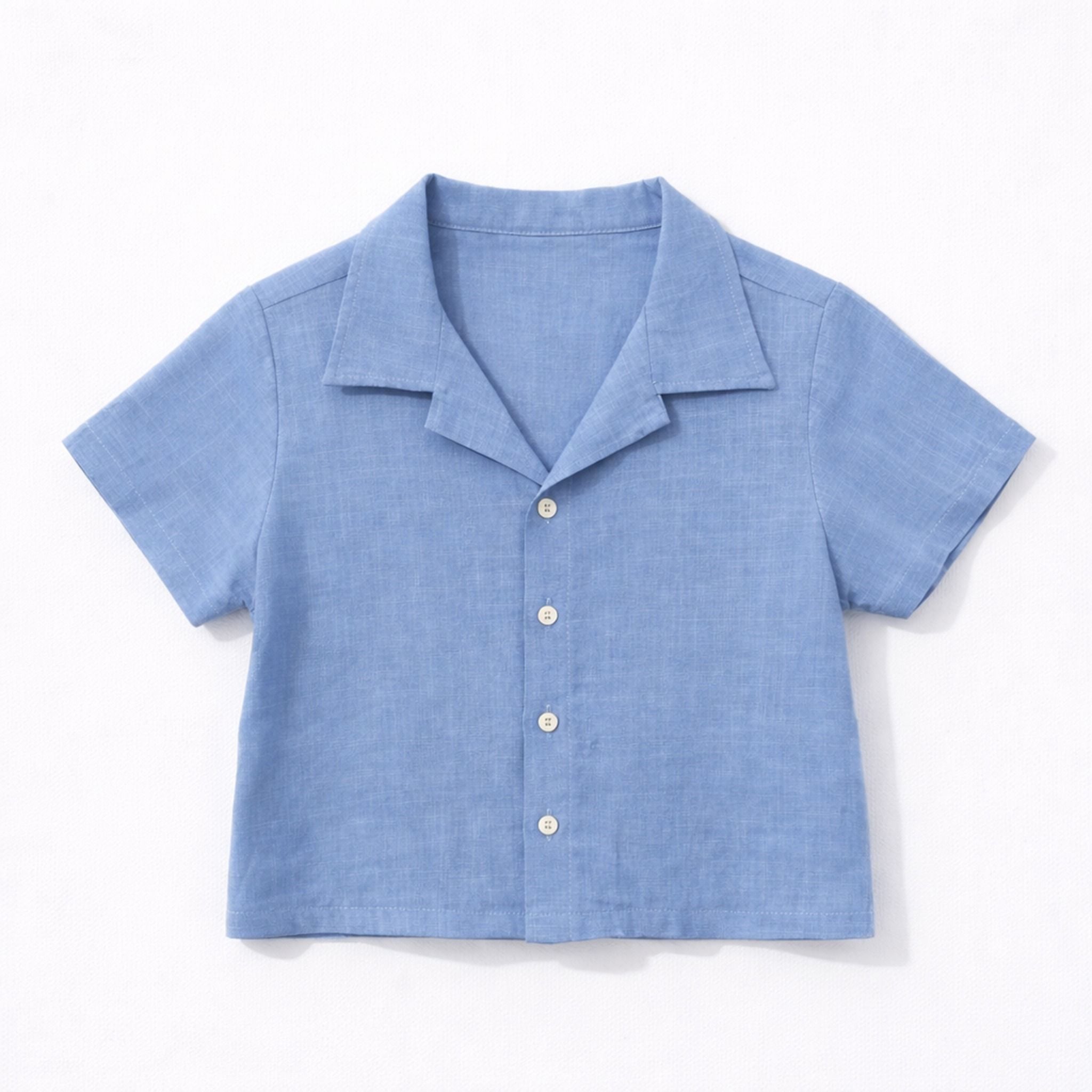 Áo somi tay ngắn linen trơn