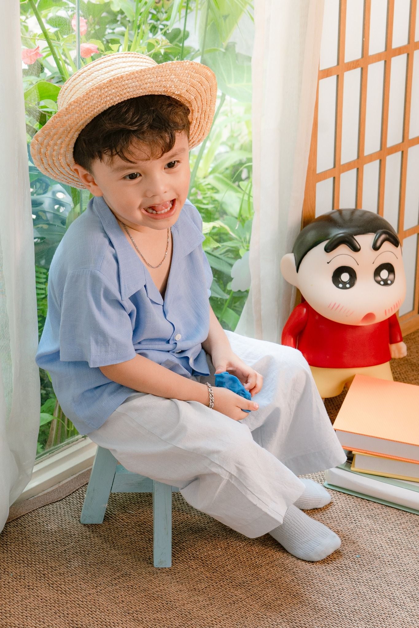 Áo somi tay ngắn linen trơn